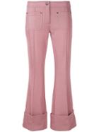 Marco De Vincenzo Flared Glitter-effect Trousers - Pink
