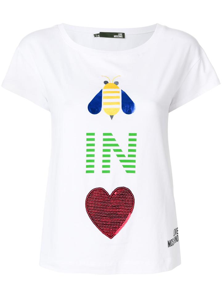 Love Moschino In Love T-shirt - White