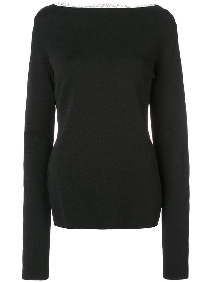 Givenchy Lace Back Jumper - Black