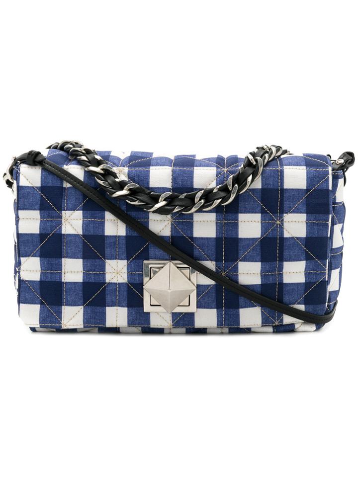 Sonia Rykiel Quilted Gingham Handbag - Blue