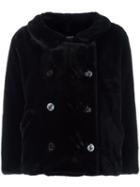 Aspesi Velvet Effect Oversized Jacket, Women's, Size: 40, Black, Polyester