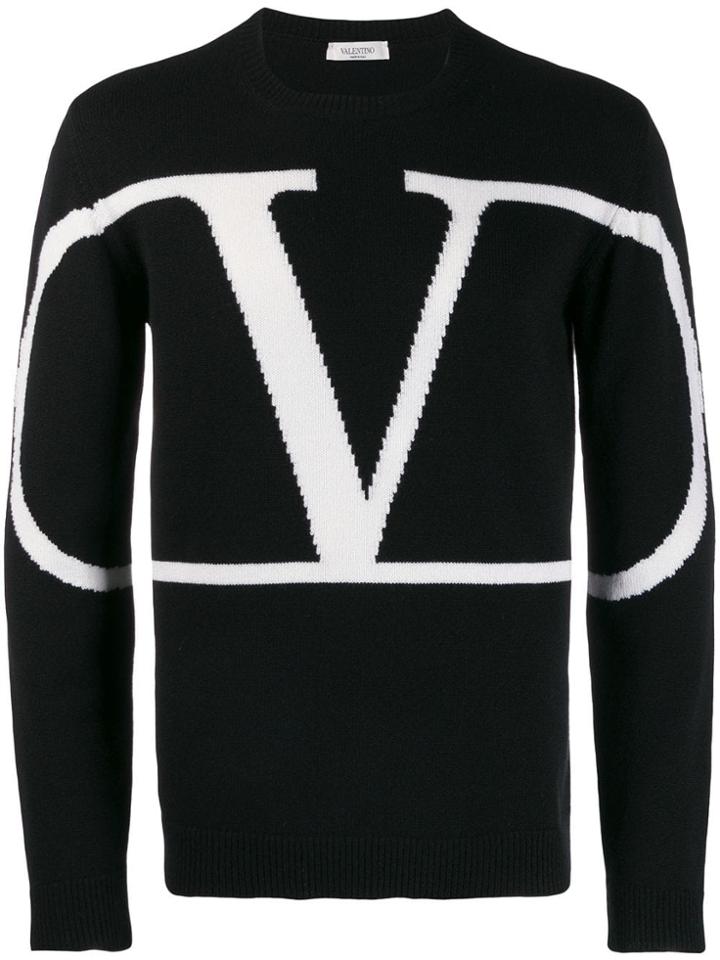Valentino Cashmere Vlogo Sweater - Black