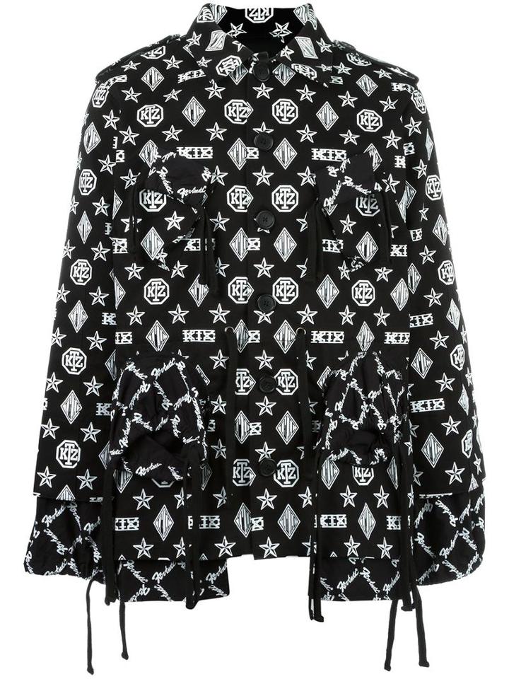 Ktz Monogram X Latin Gathered Coat, Adult Unisex, Size: Xl, Black, Cotton