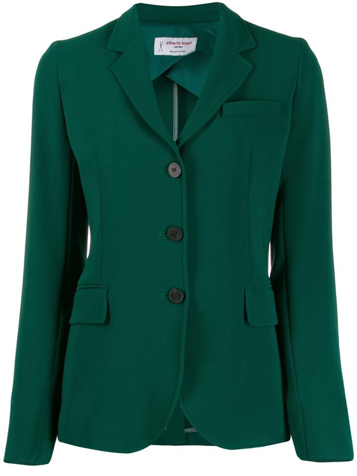 Alberto Biani Single Breasted Blazer - Green