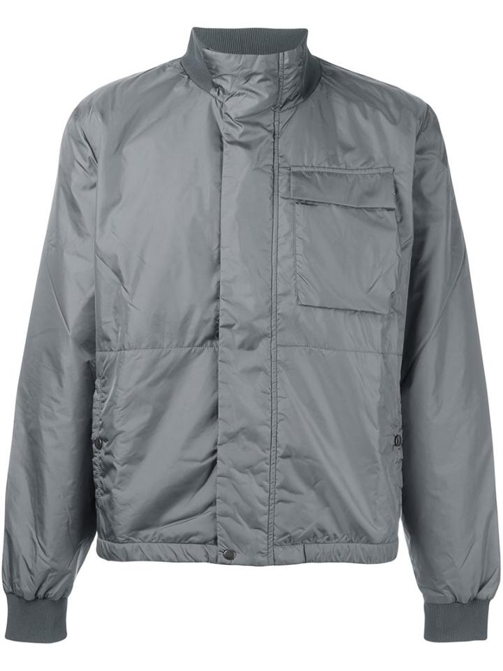 Tomas Maier Funnel Neck Jacket, Men's, Size: Large, Grey, Polyimide
