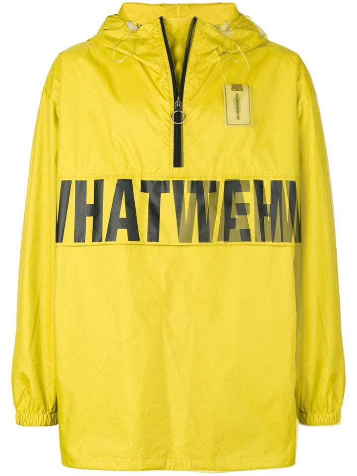 Wwwm Logo Hooded Jacket - Yellow