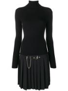 Liu Jo Short Pleated Dress - Black