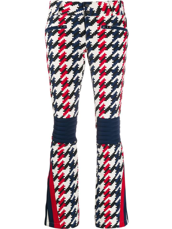 Perfect Moment Chevron-print Flared Trousers - Blue