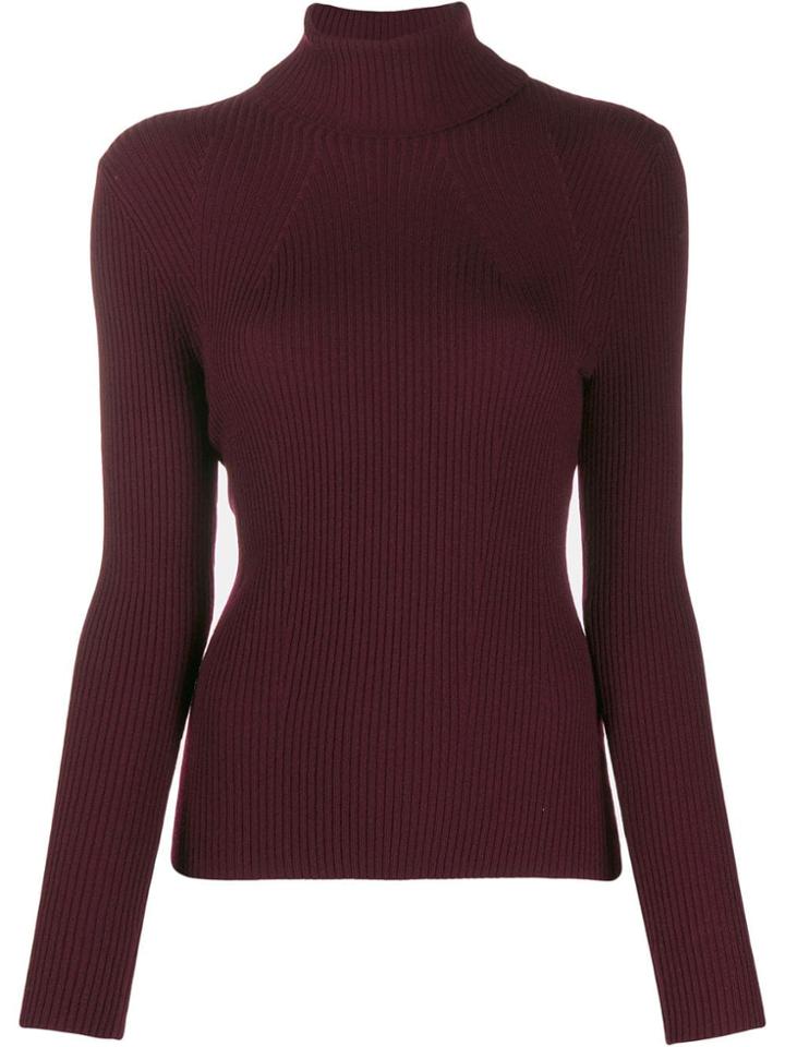 3.1 Phillip Lim Ribbed Roll Neck Jumper - Red