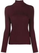 3.1 Phillip Lim Ribbed Roll Neck Jumper - Red