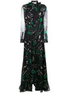 Valentino - Panther Print Gown - Women - Silk/cotton/polyamide - 42, Black, Silk/cotton/polyamide