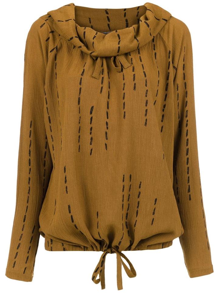Uma Raquel Davidowicz Pleated Cidra Blouse - Brown