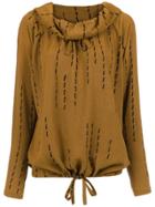 Uma Raquel Davidowicz Pleated Cidra Blouse - Brown