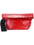 Marni Oversize Clutch, Women's, Red, Calf Leather