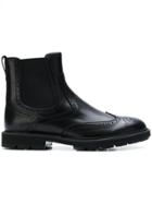 Tod's Brogue Chelsea Ankle Boots - Black