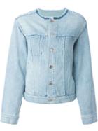 Marc By Marc Jacobs Ripped Denim Jacket, Women's, Size: Medium, Blue, Cotton