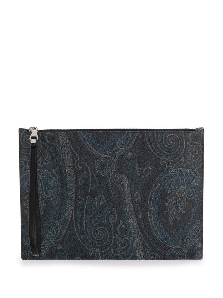 Etro Logo Clutch - Blue
