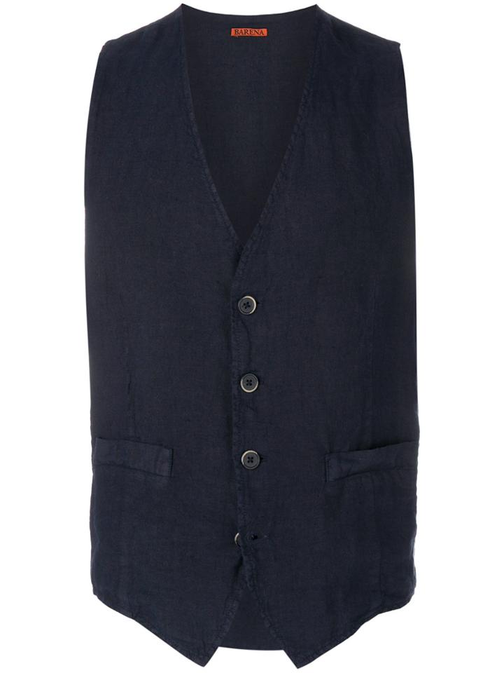Barena Slim Fit Waistcoat - Blue