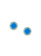 Marc Jacobs Logo Pendant Earrings - Blue