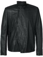 Julius Off-centre Zipped Jacket - Black