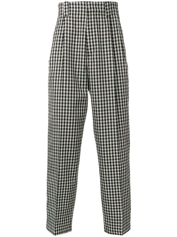 Marni Gingham Trousers - Black