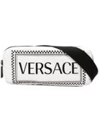 Versace Logo Print Belt Bag - White