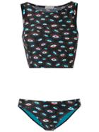 Brigitte Printed Bikini Set, Women's, Size: Gg, Black, Polyamide/spandex/elastane
