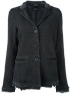 Avant Toi Weave Knit Fitted Jacket, Women's, Size: Large, Black, Silk/cotton/linen/flax/virgin Wool