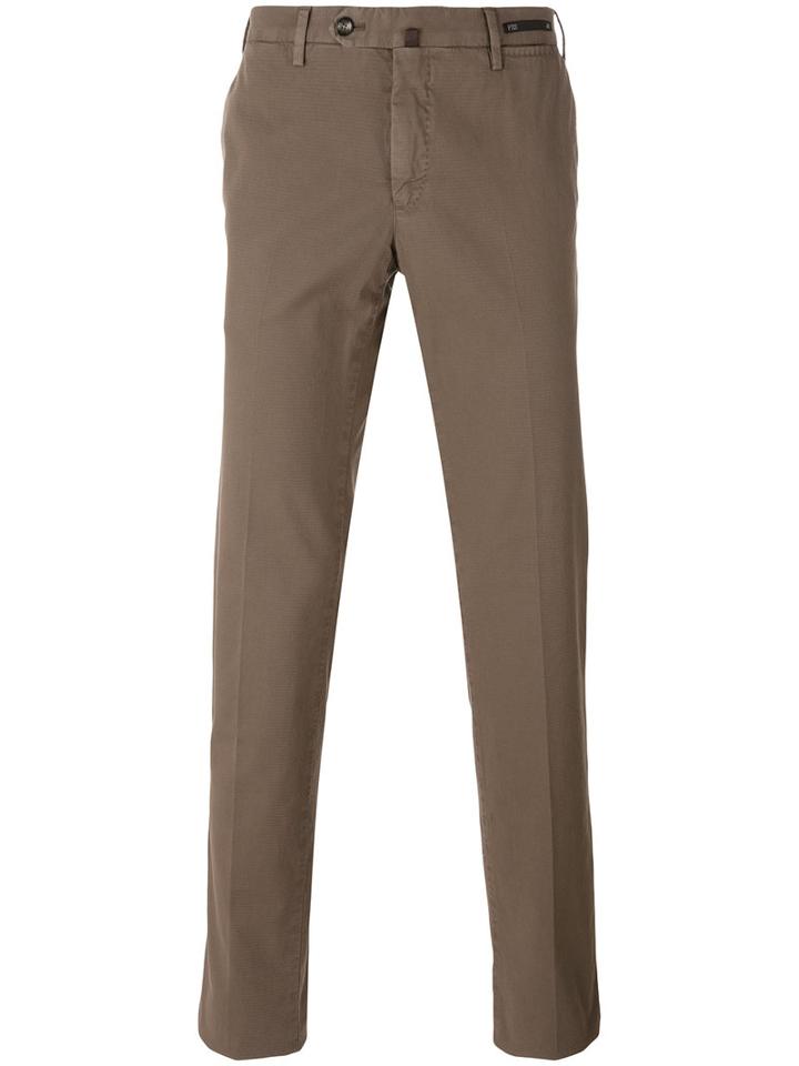 Pt01 - Skinny Trousers - Men - Cotton/spandex/elastane - 56, Brown, Cotton/spandex/elastane
