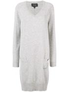 Emporio Armani Long Knitted Dress - Grey
