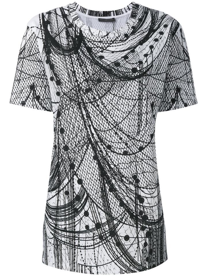 Alexander Mcqueen Printed T-shirt, Women's, Size: 44, White, Cotton