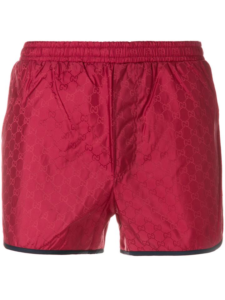 Gucci Gg Supreme Swim Shorts - Red