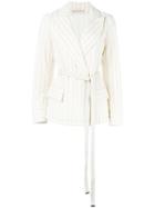 Marni Striped Robe Jacket, Women's, Size: 42, White, Cotton/polyester/sequin