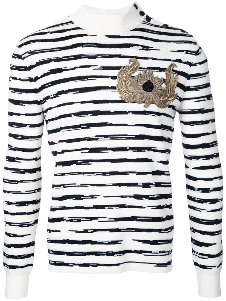 Alexander Mcqueen - Embroidered Jumper - Men - Wool - M, White, Wool