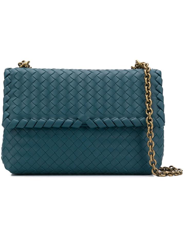 Bottega Veneta Intrecciatio Small Olympia Bag - Blue