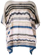 M Missoni Knitted Poncho Top, Women's, Viscose/cotton/polyester