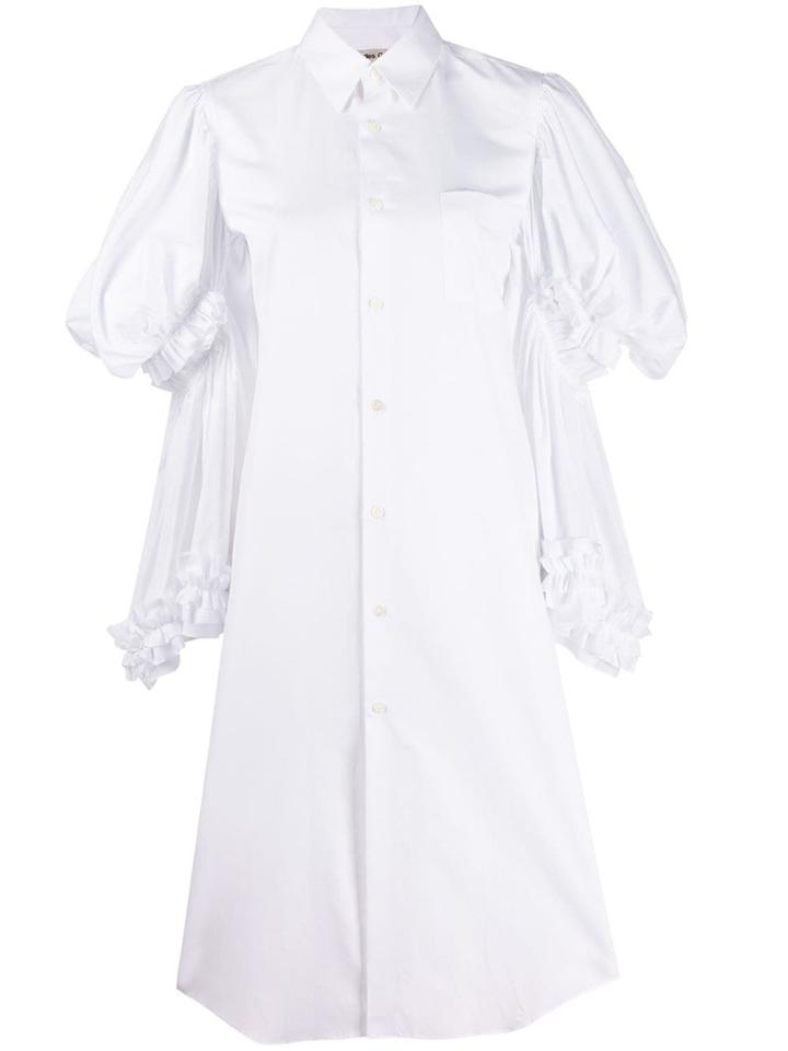 Comme Des Garçons Layered-sleeve Shirt Dress - White