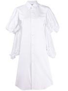 Comme Des Garçons Layered-sleeve Shirt Dress - White