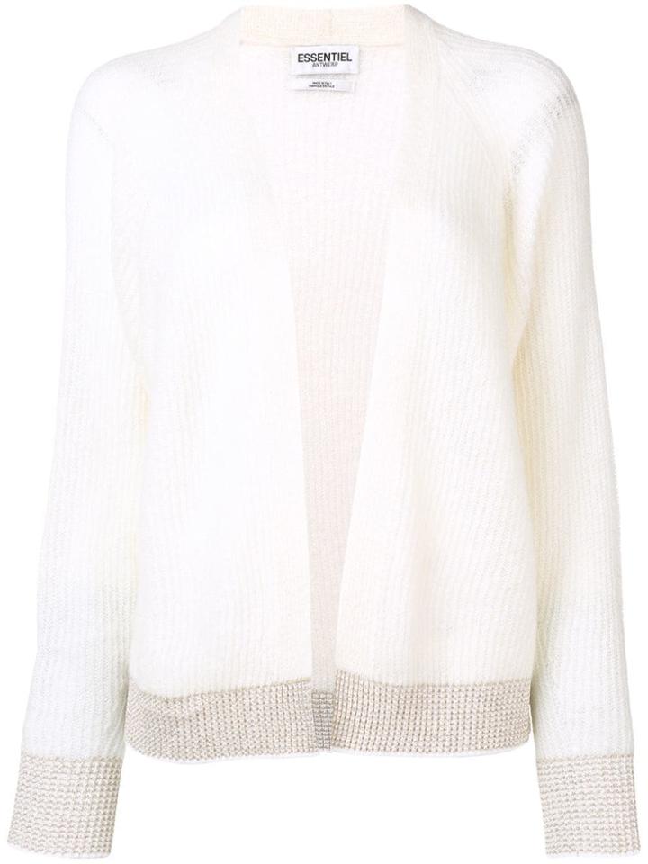 Essentiel Antwerp Surabaya Open Front Cardigan - White