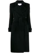 Genny Tie Waist Coat - Black