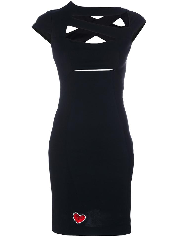 Philipp Plein Slashed Mini Dress - Black