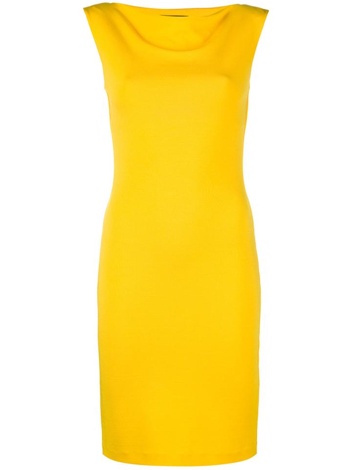 Dsquared2 Fitted Cowl Neck Dress - Yellow & Orange