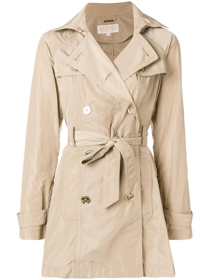 Michael Michael Kors Short Trench Coat - Brown