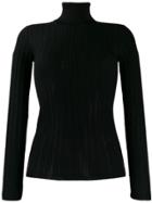 M Missoni Fitted Roll Neck Top - Black