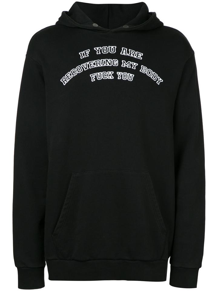Palm Angels Kangaroo Pocket Hoody, Men's, Size: Large, Black, Cotton