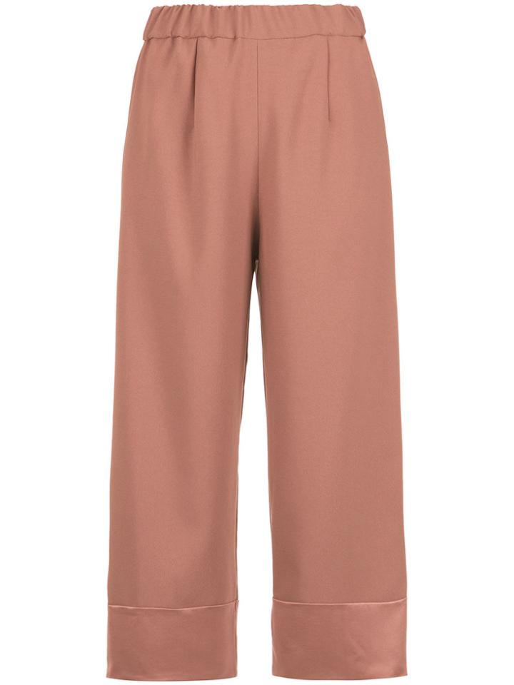 Olympiah Juanita Panelled Pantacourt Trousers - Pink & Purple