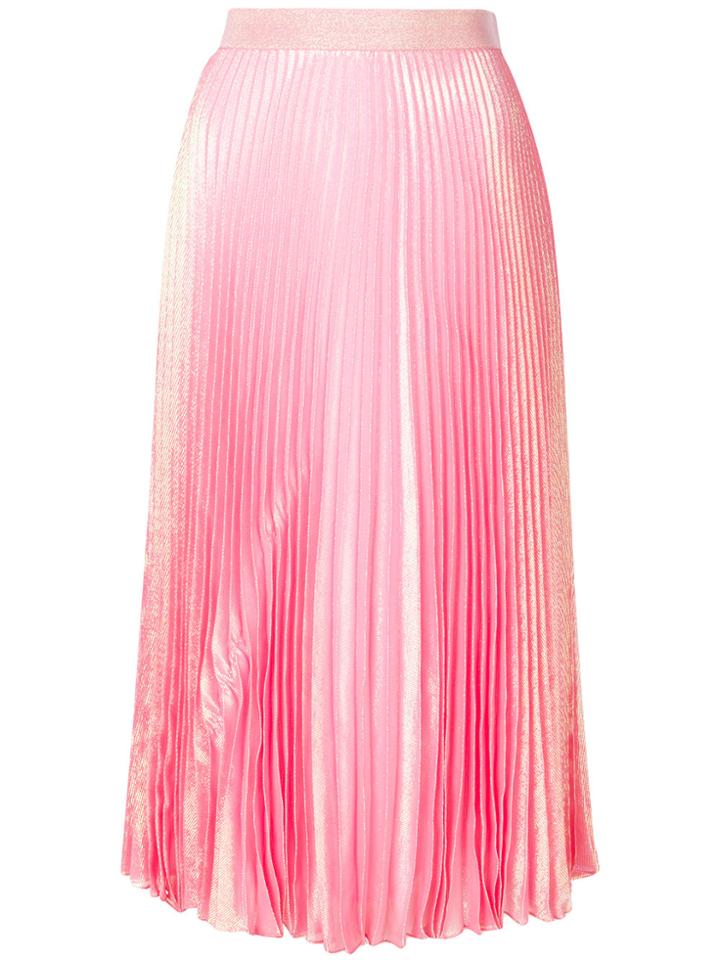 Christopher Kane Irridescent Pleated Skirt - Pink & Purple