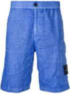 Stone Island Knee Length Chino Shorts - Blue
