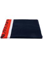 Emporio Armani Logo Printed Beach Towel - Blue