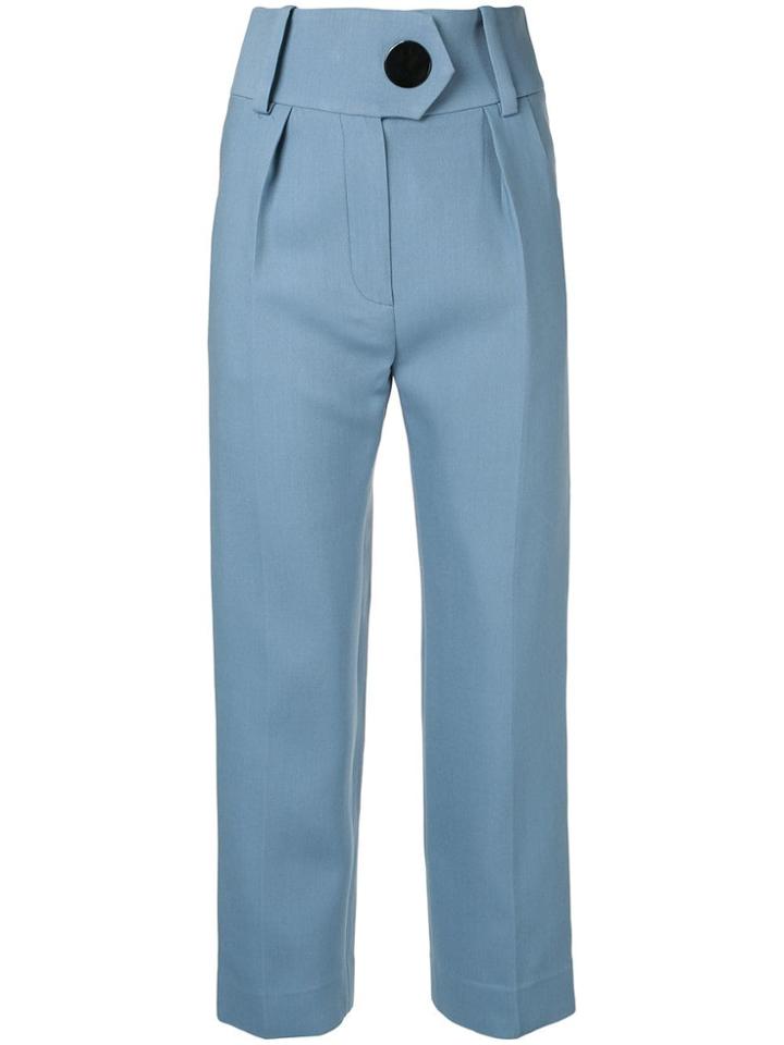 Petar Petrov Hayden High Waisted Tailored Trousers - Blue